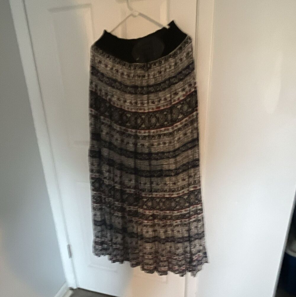 Magic Women's Boho Multicolor Geometric Elephant maxi Skirt corset Size S